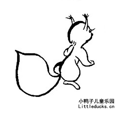 松鼠简笔画图大全(13,小动物简笔画松鼠,小松鼠的简笔画大全,动物简