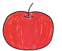 苹果的简笔画图片大