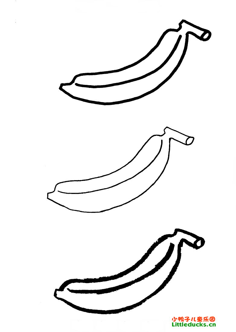 香蕉的简笔画图片大全(3,简笔画香蕉,水果_小鸭子儿童乐园little