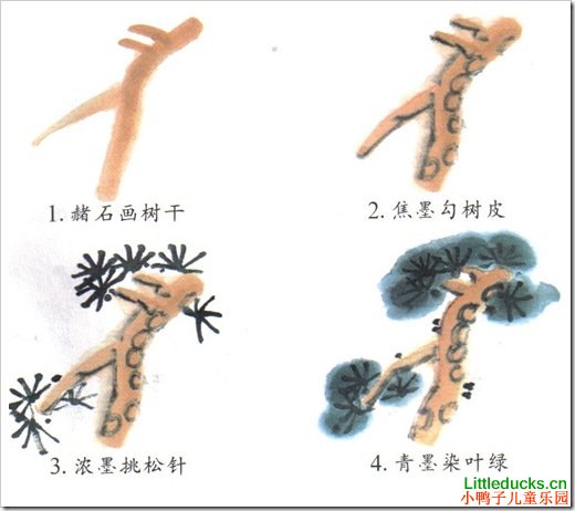 儿童学画国画松树图文介绍