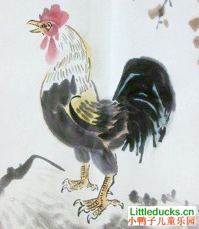 儿童学画国画水墨公鸡的画法图文介绍