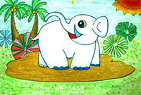 幼儿画画图片大全快乐的大象