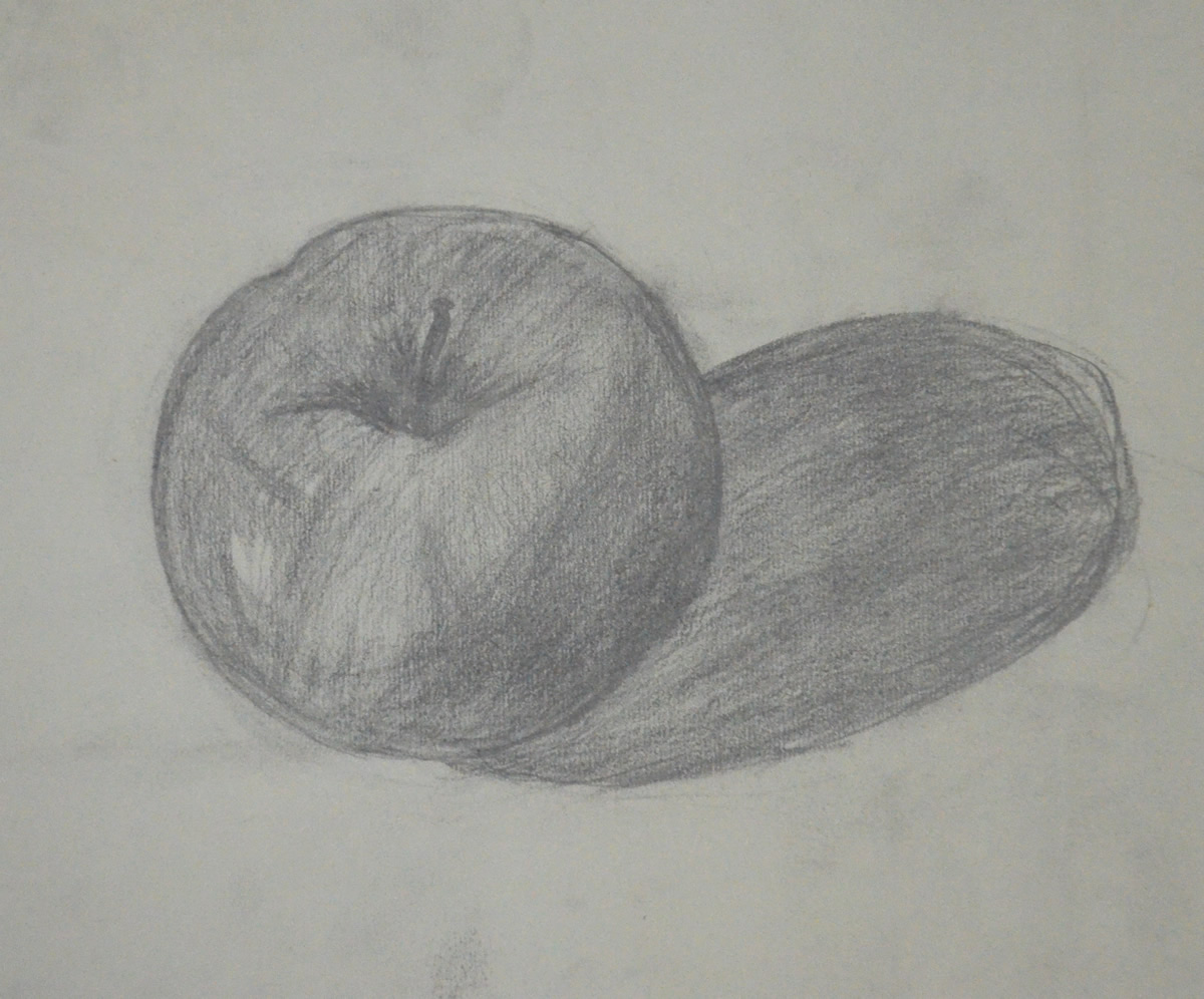 儿童素描图片苹果