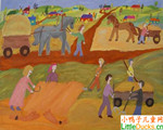 白俄罗斯儿童画作品欣赏丰收