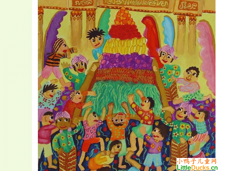 印尼儿童画画图片传统庆典