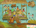 泰国儿童画作品欣赏野餐