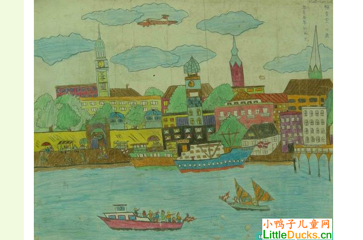 丹麦儿童画画图片这是丹麦的风光
