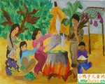 越南儿童画画大全烹调糕