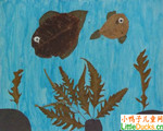 索罗门群岛儿童画画大全深蓝海中