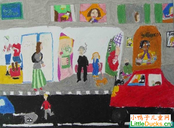 法国儿童画画图片服饰店