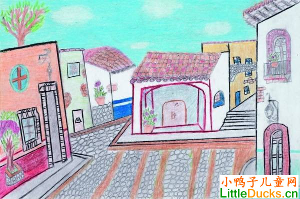 墨西哥儿童画作品欣赏我的家
