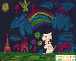 越南儿童绘画作品皮皮狗