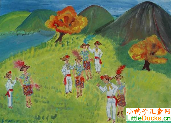尼加拉瓜儿童画画图片尼加拉瓜土风舞