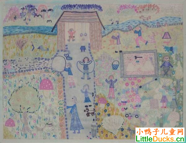 奥地利儿童绘画作品户外活动