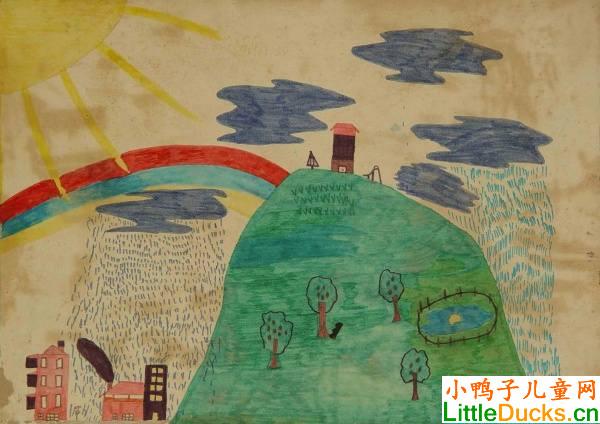 科威特儿童绘画作品国庆日