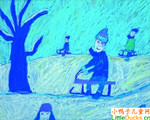 波兰儿童绘画作品冬