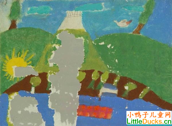 萨尔瓦多儿童画画图片Volcan de San Vicente