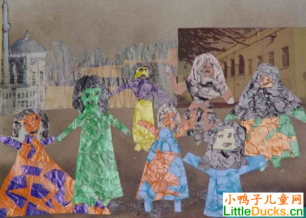 科威特儿童绘画作品女同学