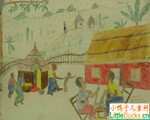 卢安达儿童绘画作品乡村
