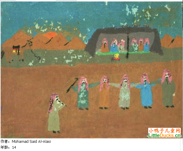 约旦儿童画画图片民间传说