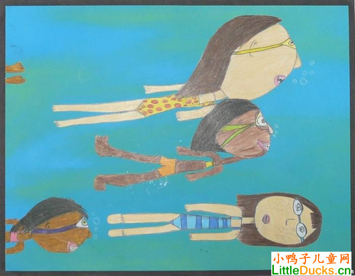 南非儿童画画图片戏水乐