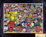 南非儿童画画图片足球迷