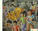 马来西亚儿童绘画作品地球大浩劫