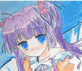 动漫人物儿童画作品欣赏紫发女孩