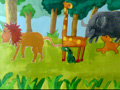 儿童画作品欣赏森林