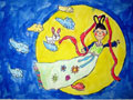儿童画作品欣赏嫦娥奔月