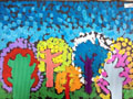 儿童画作品欣赏五彩树水粉画