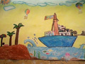 儿童绘画作品海上风