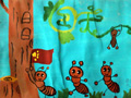 儿童绘画作品小蚂蚁也爱