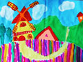 儿童绘画作品风车