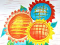 儿童绘画作品向日葵