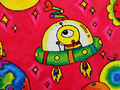 儿童绘画作品外星人的飞碟