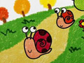 儿童绘画作品路上的蜗牛