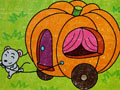 儿童绘画作品老鼠的南瓜车