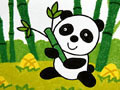 儿童绘画作品熊猫吃