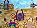 儿童绘画作品《海螺与螃蟹》
