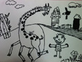 儿童画作品欣赏畅游动物