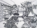 儿童画作品欣赏《幸福的一家人》