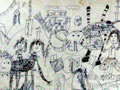 儿童画作品欣赏《大象和猴子比赛》