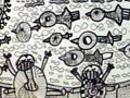 儿童画作品欣赏《南湖观雁》
