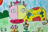牛的世界儿童画铅笔画图
