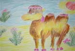 儿童画作品欣赏沙漠之舟