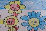儿童画作品欣赏沉默的向日葵