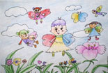 儿童创意铅笔画-蝴蝶朋友们
