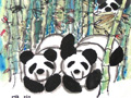 儿童水墨画国宝熊猫