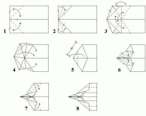 飞机折纸方法欣赏